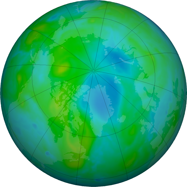 Arctic ozone map for 23 August 2023